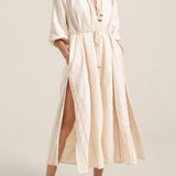 ILIO NEMA Priam Cream Moroccan Boucle Caftan