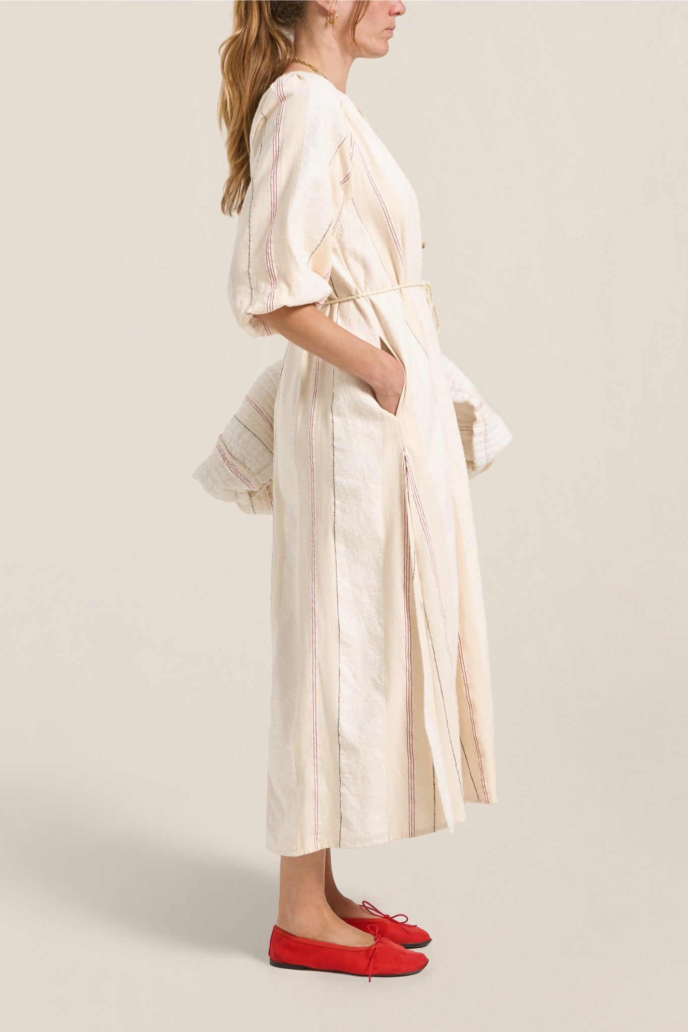 ILIO NEMA Priam Cream Moroccan Boucle Caftan