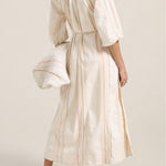 ILIO NEMA Priam Cream Moroccan Boucle Caftan