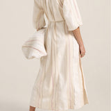 ILIO NEMA Priam Cream Moroccan Boucle Caftan