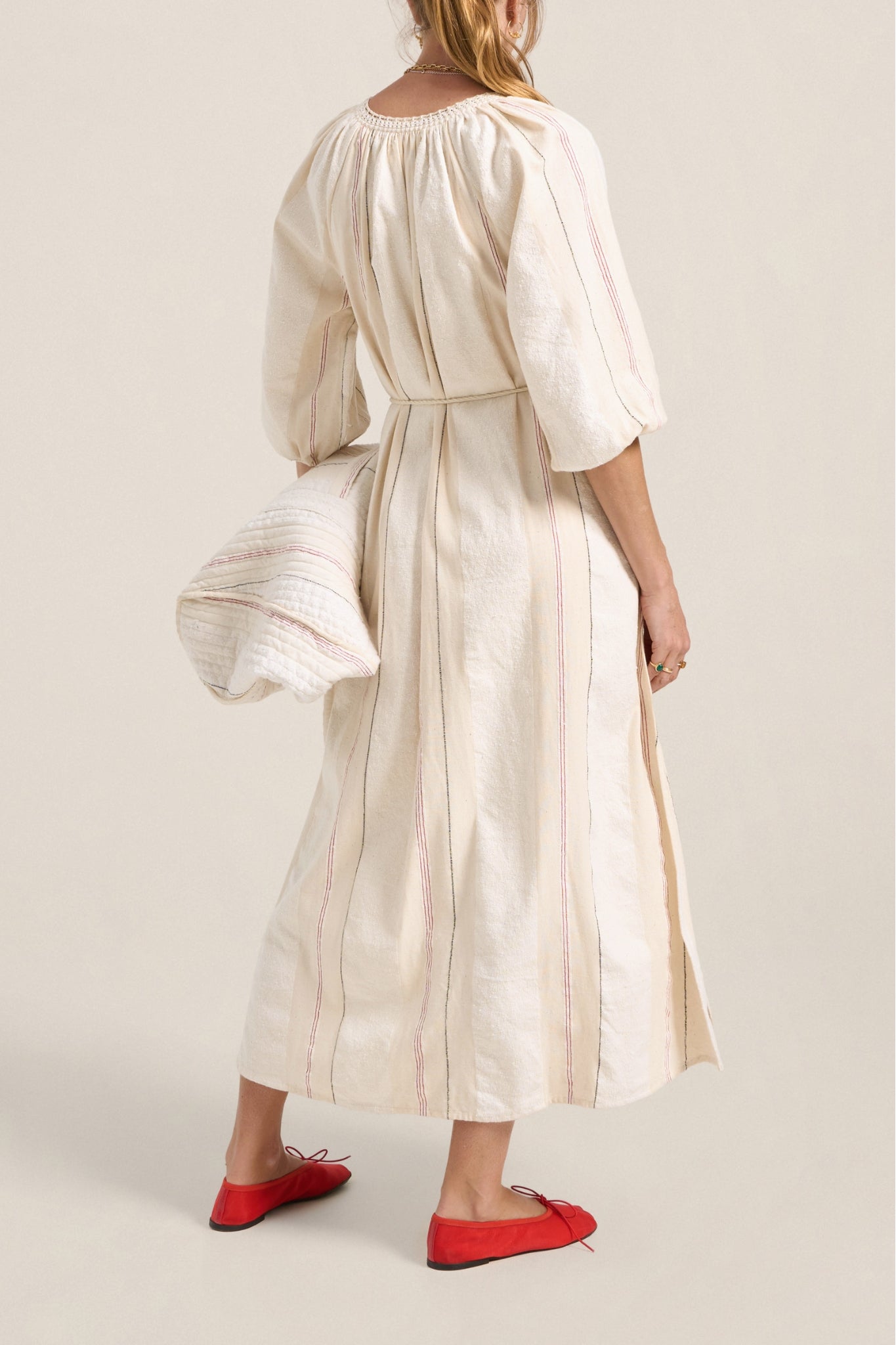 ILIO NEMA Priam Cream Moroccan Boucle Caftan