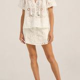 Lucinda White Eyelet Top