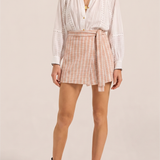 Blush Prometheus Mini Wrap Skirt