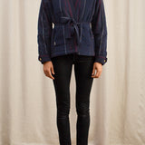 Apollo Boucle Stripe Quilted Kimono Jacket