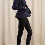Apollo Boucle Stripe Quilted Kimono Jacket