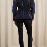Apollo Boucle Stripe Quilted Kimono Jacket