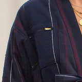 Apollo Boucle Stripe Quilted Kimono Jacket