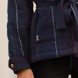 Apollo Boucle Stripe Quilted Kimono Jacket